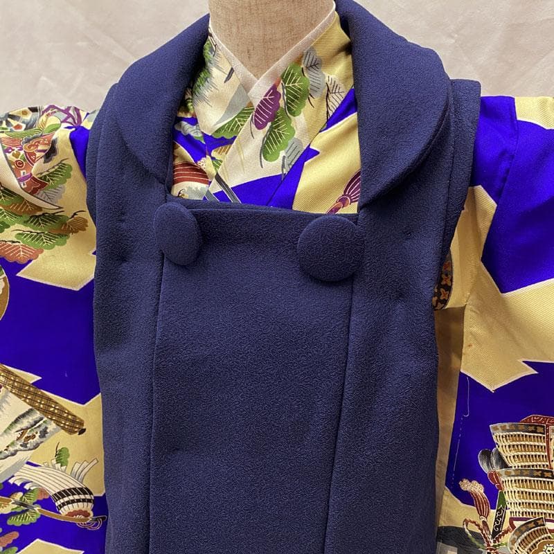 M◎506ab85◎七五三 三歳 男の子 セミアンティーク着物&被布