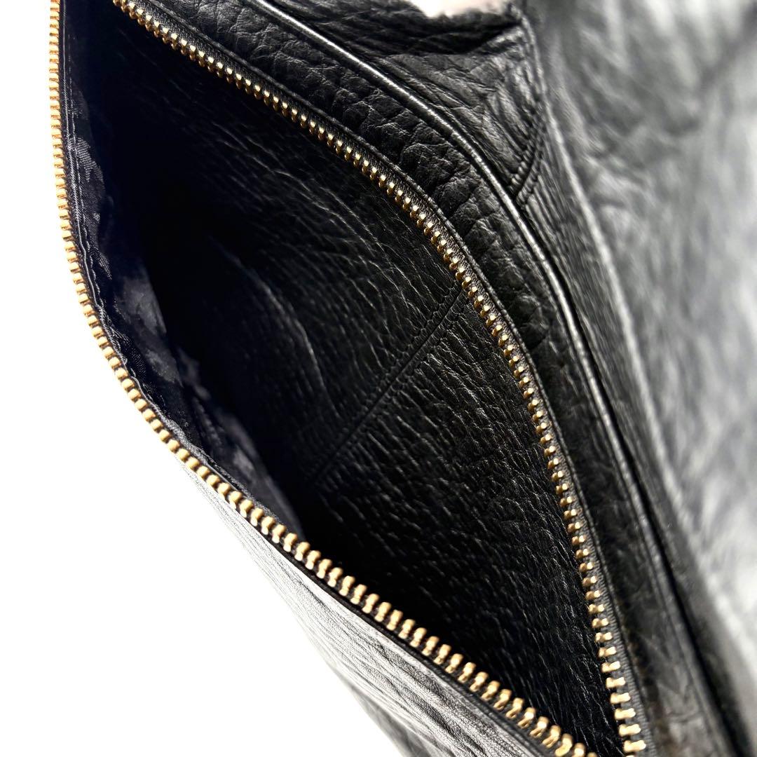 【極美品】アニアリ トートバッグ レザー 肩掛け A4可 チャーム付き ブラック