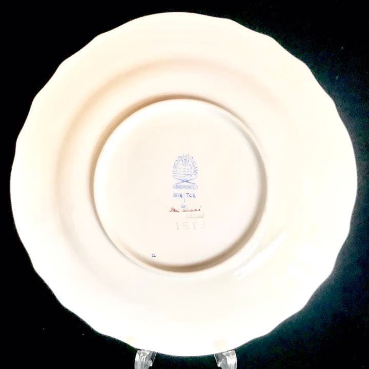 ヘレンド　トゥッピーニの角笛 デザートプレート 大 マスターペインターサイン