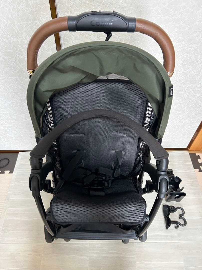 【美品】コンビ Acbee plus B型ベビーカー カーキ