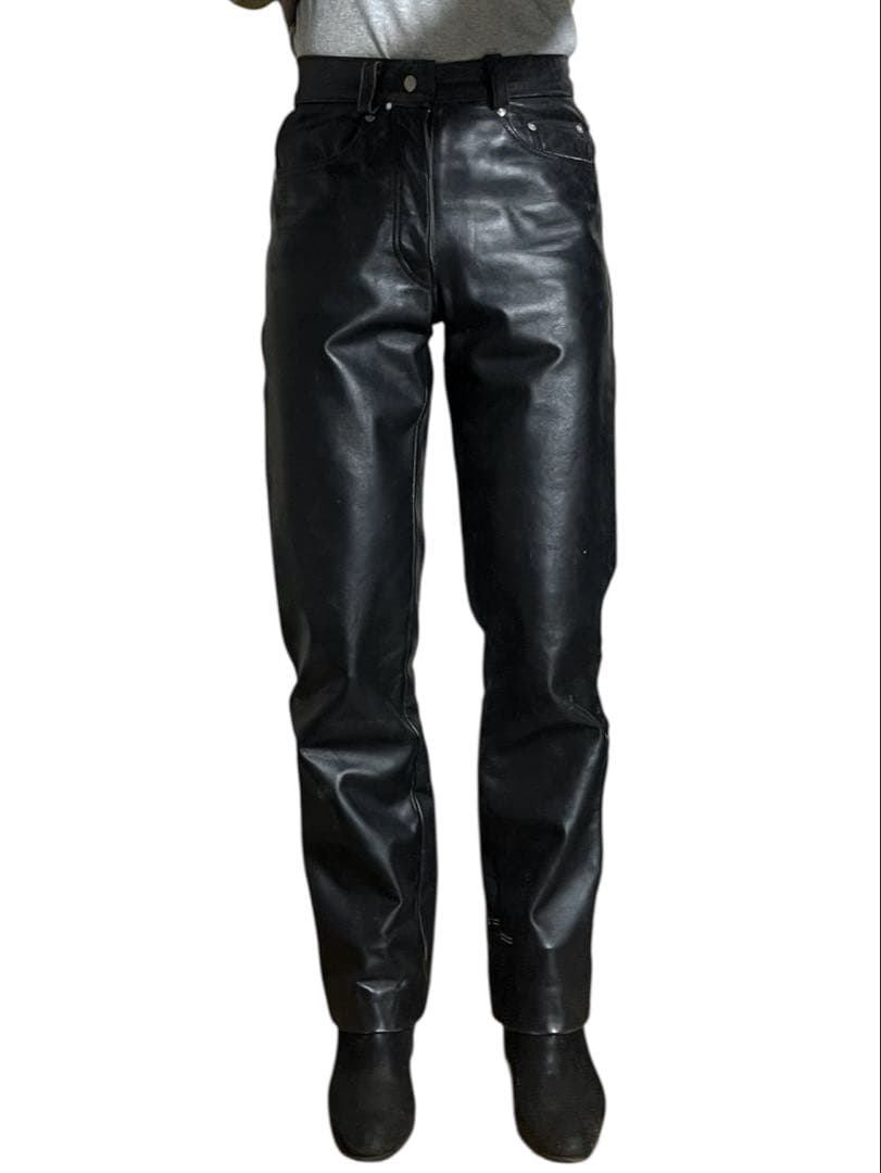 USA製 古着 90's ショット レザーパンツ カウレザー