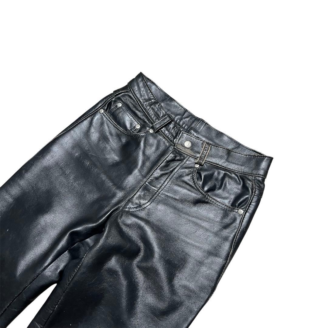 USA製 古着 90's ショット レザーパンツ カウレザー