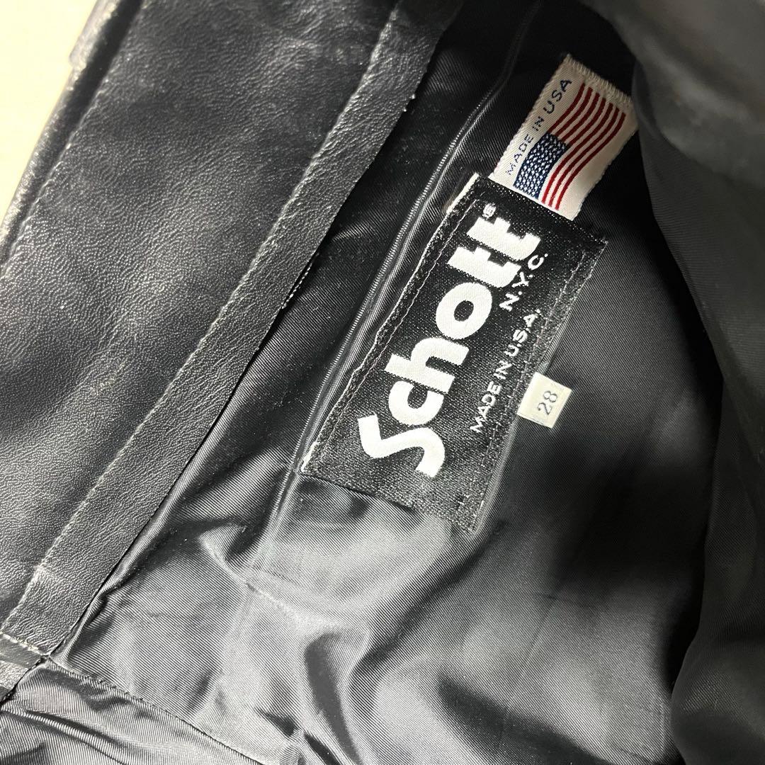 USA製 古着 90's ショット レザーパンツ カウレザー