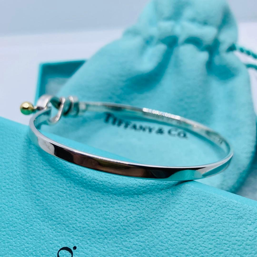 極美品✨ ティファニー ブレスレット フックアイ コンビ AG925
