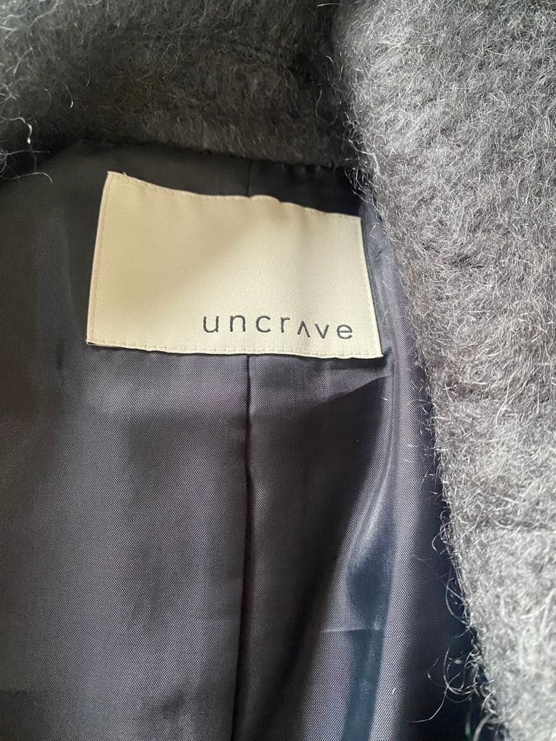 uncrave WHITE シャギー　オーバーコート　モヘア　　チェスター