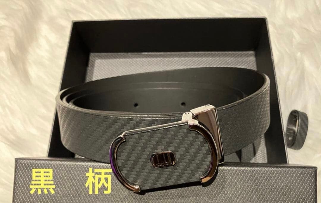 ⭐️ユリッペ⭐️美品⭐️ダンヒル　ベルト 黒　両面 皮革