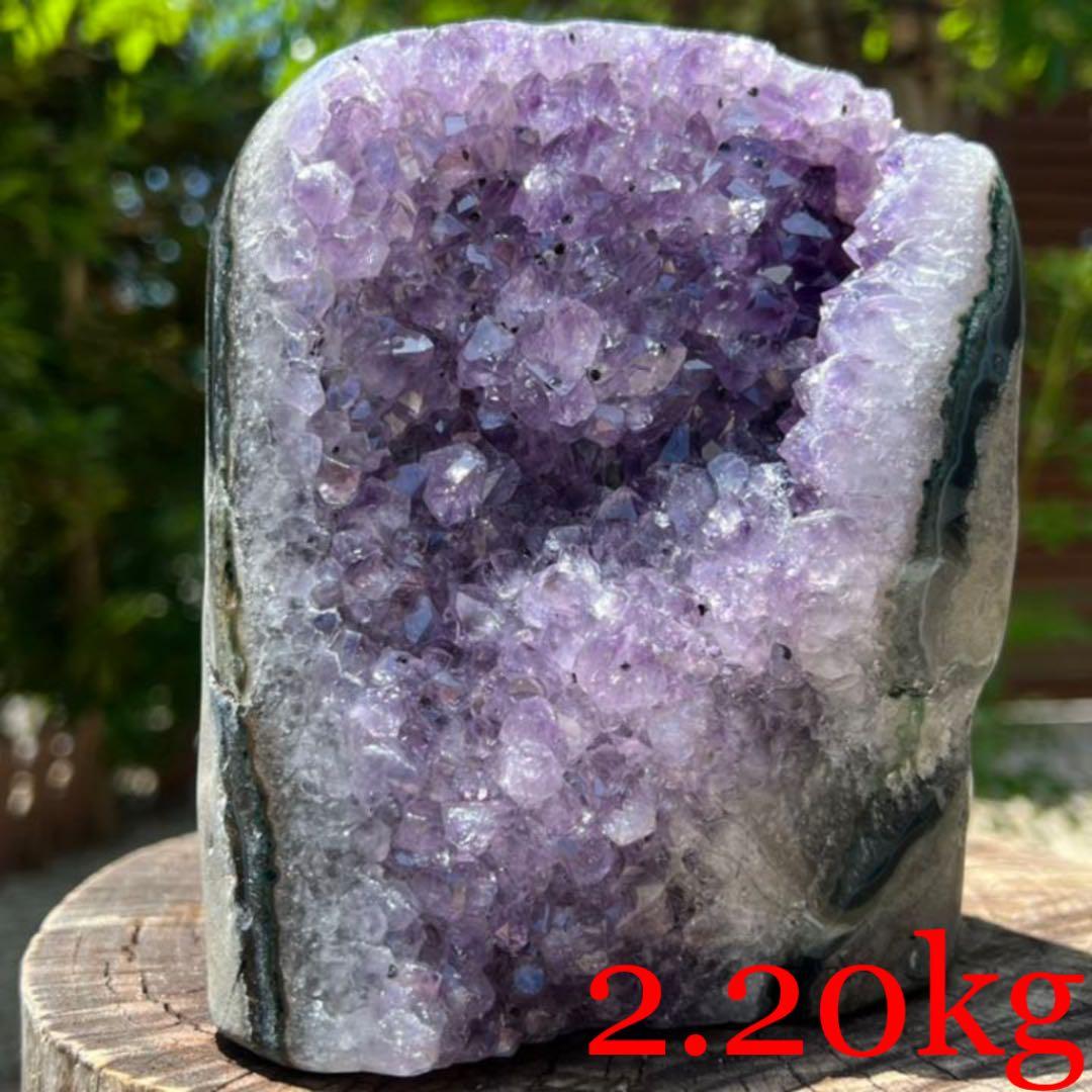 ✨紫の煌めきパワー✨ウルグアイ産 ファントム アメジストクラスター 天然石 原石