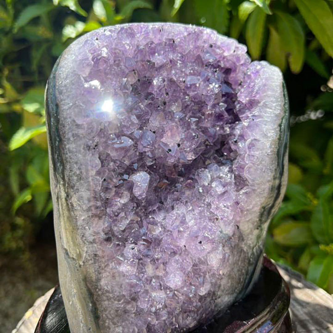 ✨紫の煌めきパワー✨ウルグアイ産 ファントム アメジストクラスター 天然石 原石