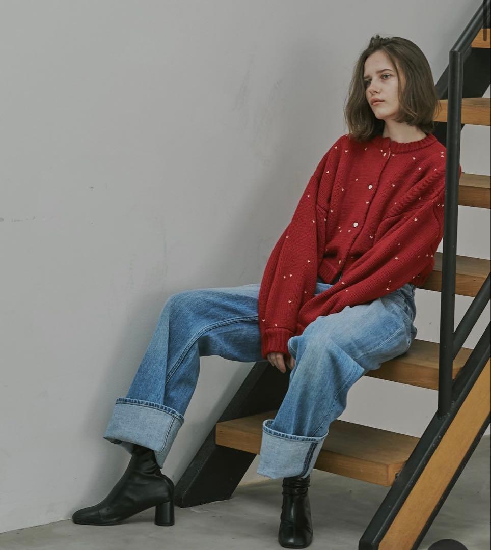 willfully heart dot リバーシブルカーディガンセーター