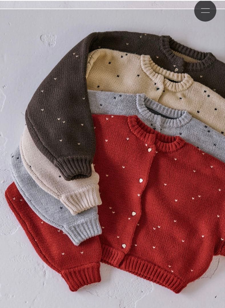 willfully heart dot リバーシブルカーディガンセーター