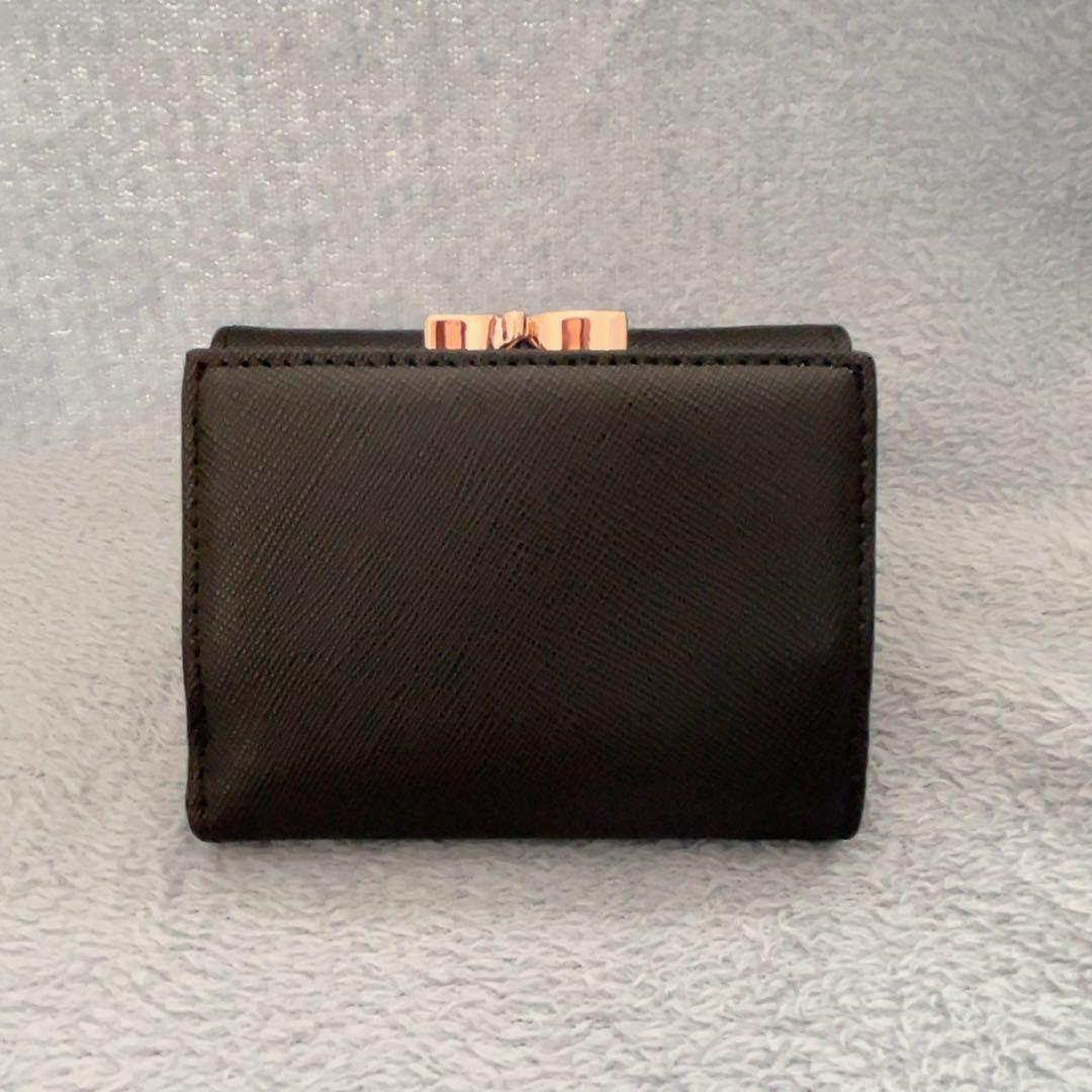 Vivienne Westwoodブラック レザー三つ折り財布