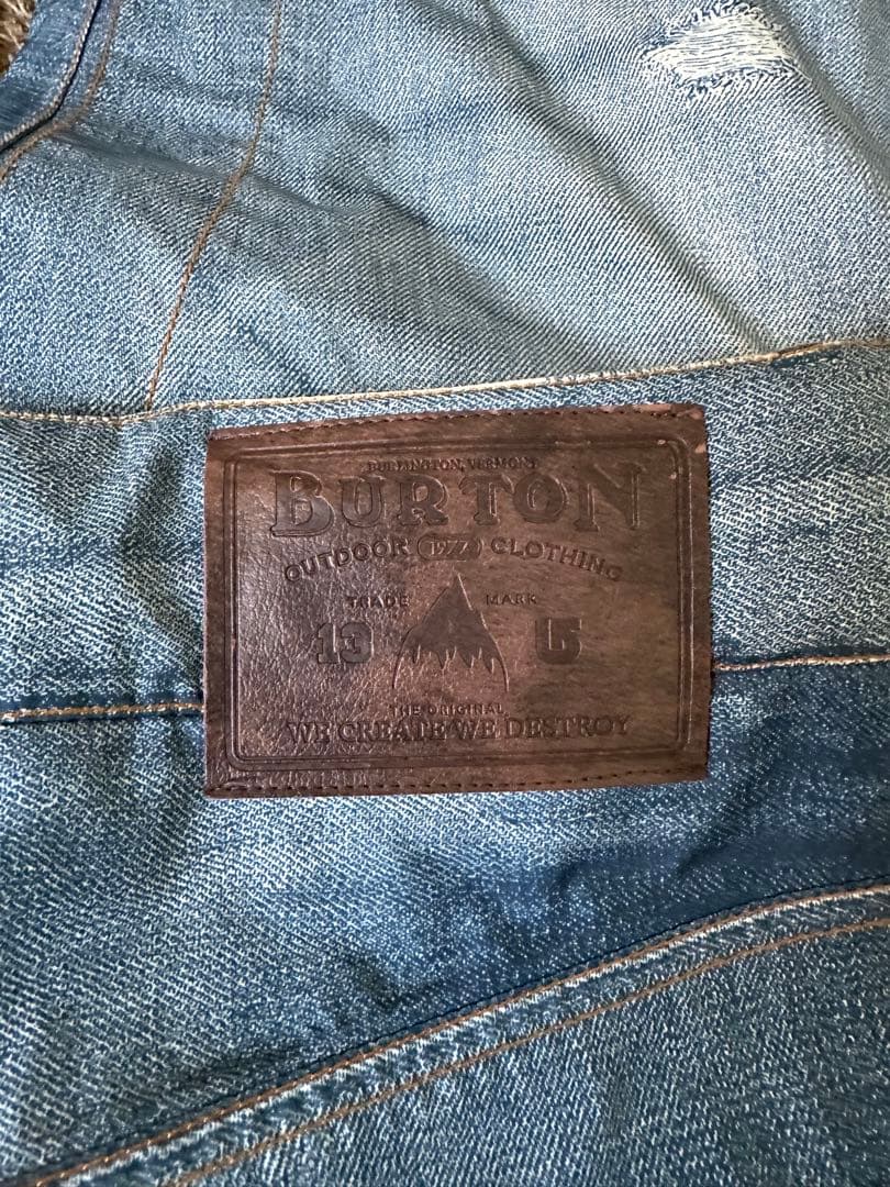 BURTON x GORE-TEX デニムクラッシュ加工パンツ Lサイズ ak