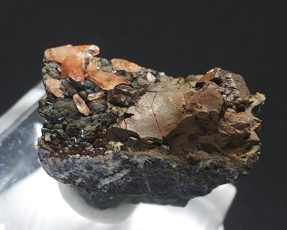 337 ロードクロサイト インカローズ 犬牙状 結晶 母岩付き