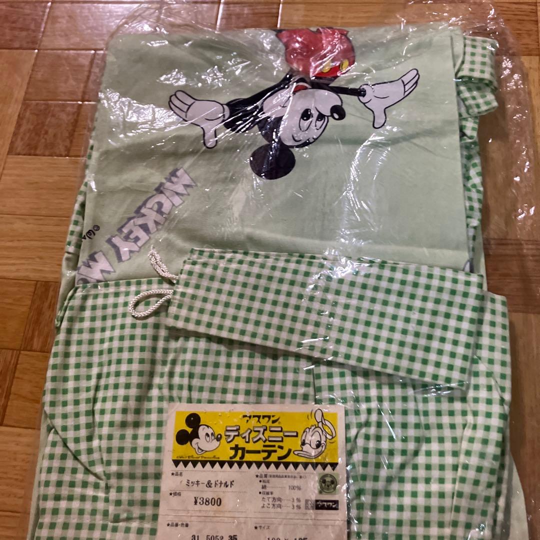 ミッキーマウス　ディズニー　レトロカーテン　ミッキーマウスカーテン