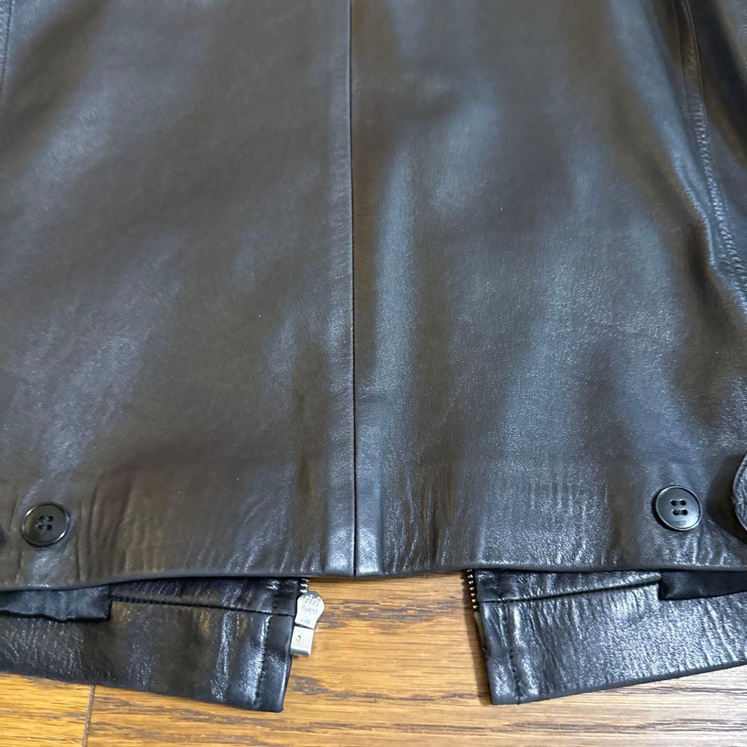 (クリーニング済)agnes b. レザージャケット size2 短丈 希少