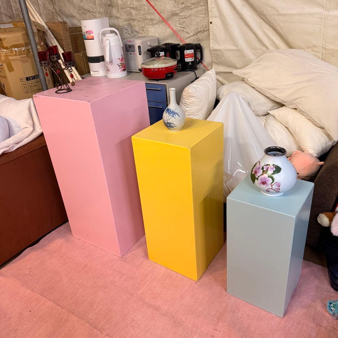 カラフルディスプレイスタンド3点セット ワンオフ　一点物