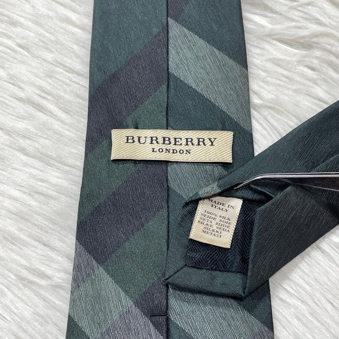 TG3285 BURBERRY LONDON チェック ネクタイ イタリア製