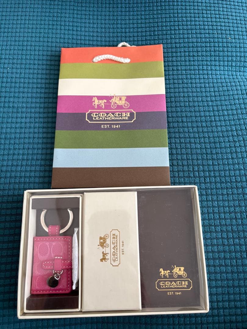 coach フォトフレーム　チャーム付き　キーホルダー