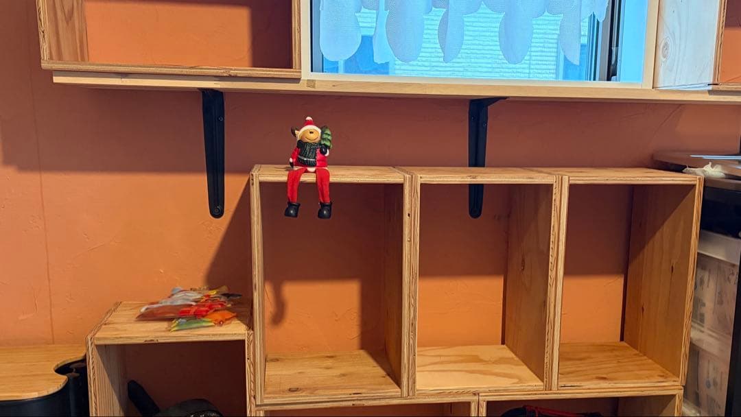 木製オープンシェルフ
