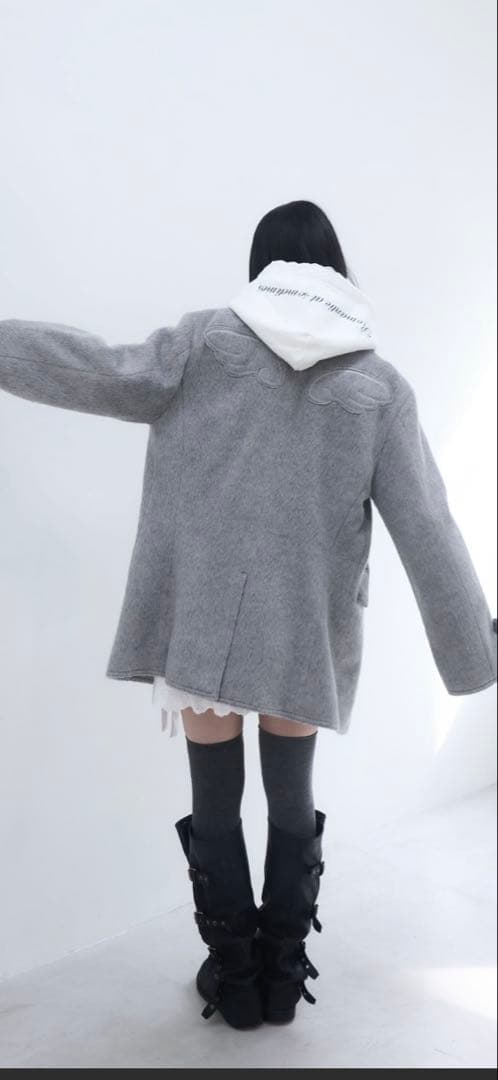 smyeon コート シャギーコート グレー スミョン