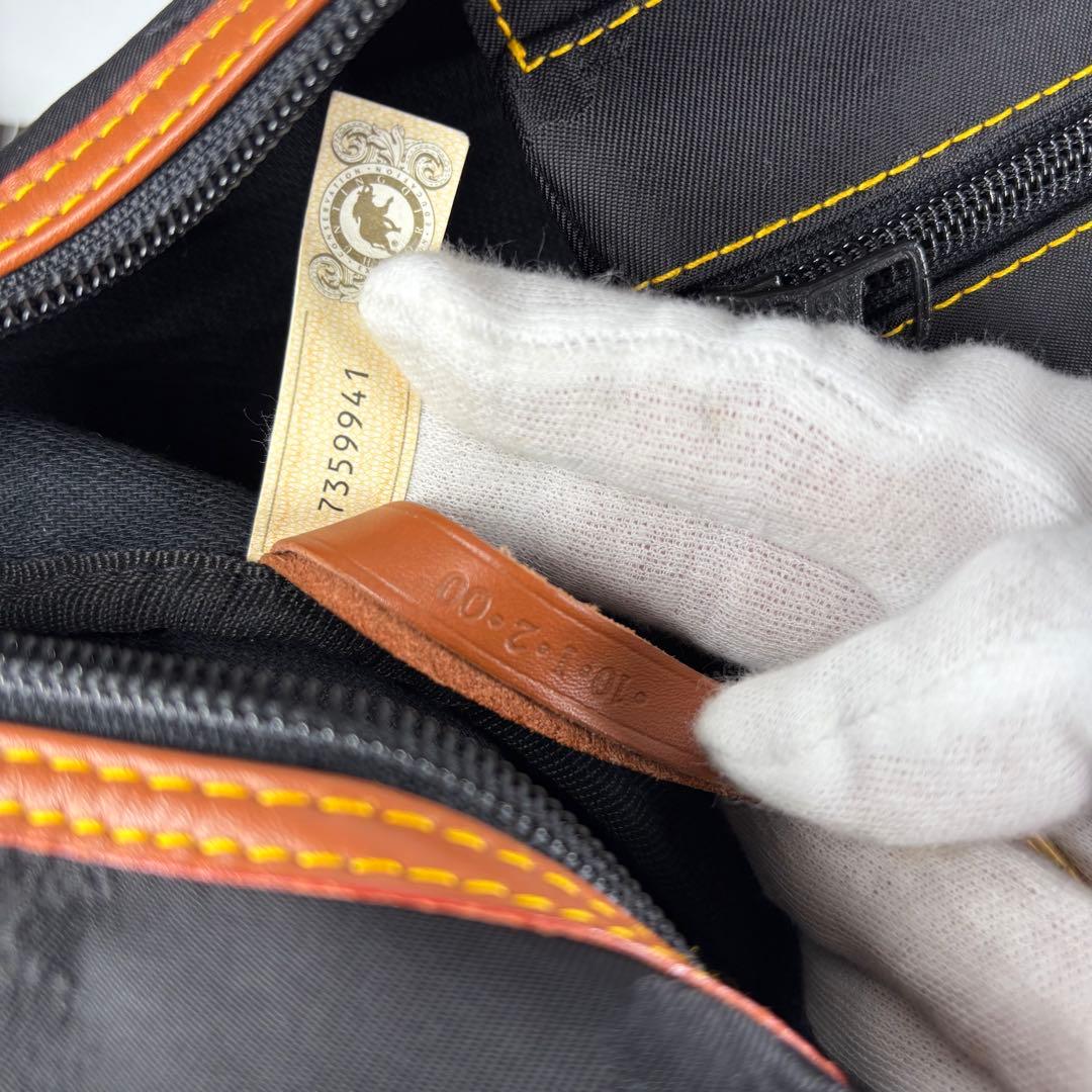 ✨美品✨ハンティングワールド ボストンバッグ ナイロン×レザー ブラック