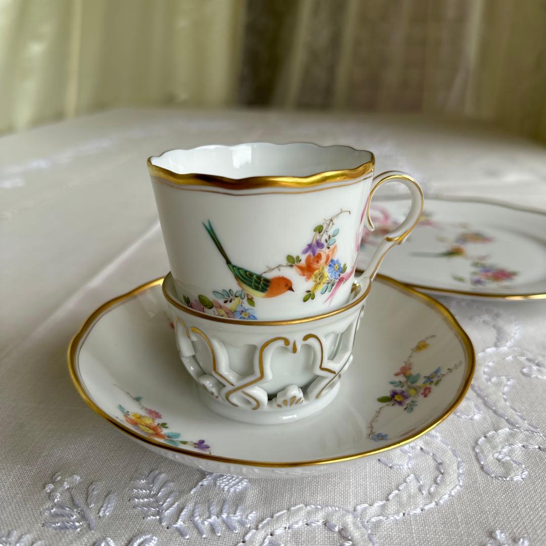 ★ ヘレンド　チョコレートカップ＆ソーサー ・プレート　セット ★ HEREND