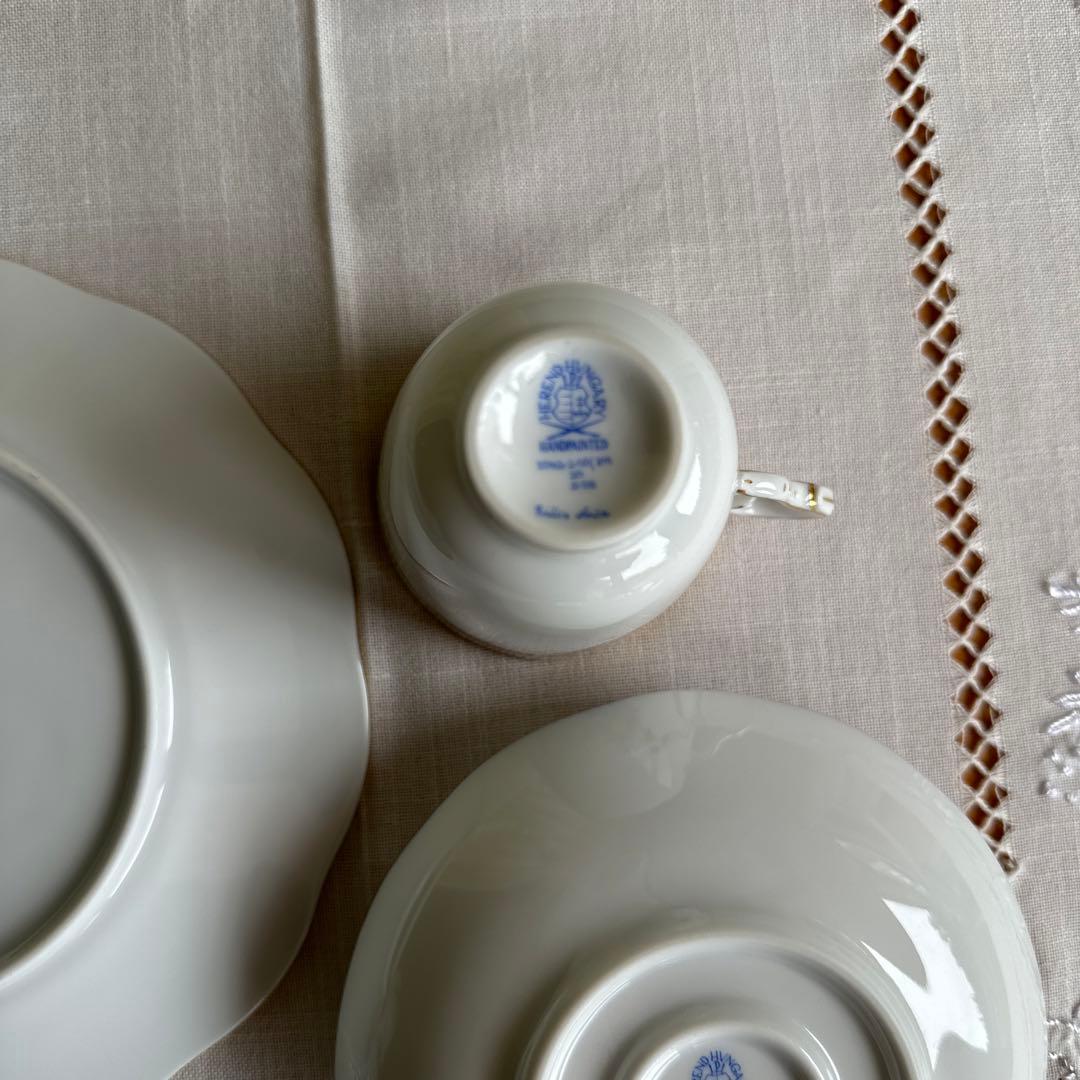 ★ ヘレンド　チョコレートカップ＆ソーサー ・プレート　セット ★ HEREND