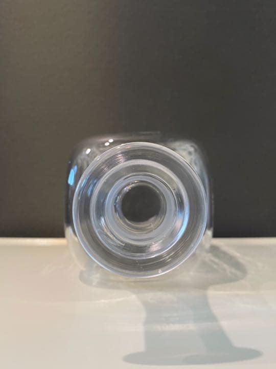 アンティーク ガラス 丸蓋 フラワーベース 小瓶 アンティーク 蓋付