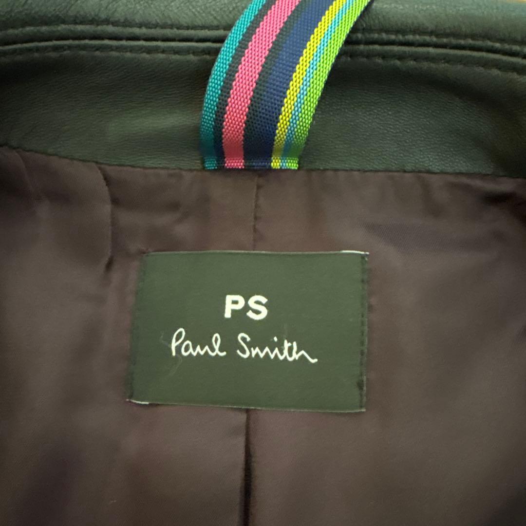 ポールスミス　レザーダブルライダースジャケット