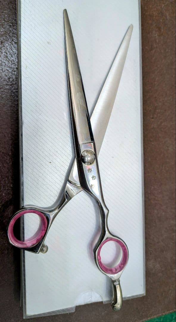 犬用トリミングハサミ チョッキンシザー　 肉球デザイン