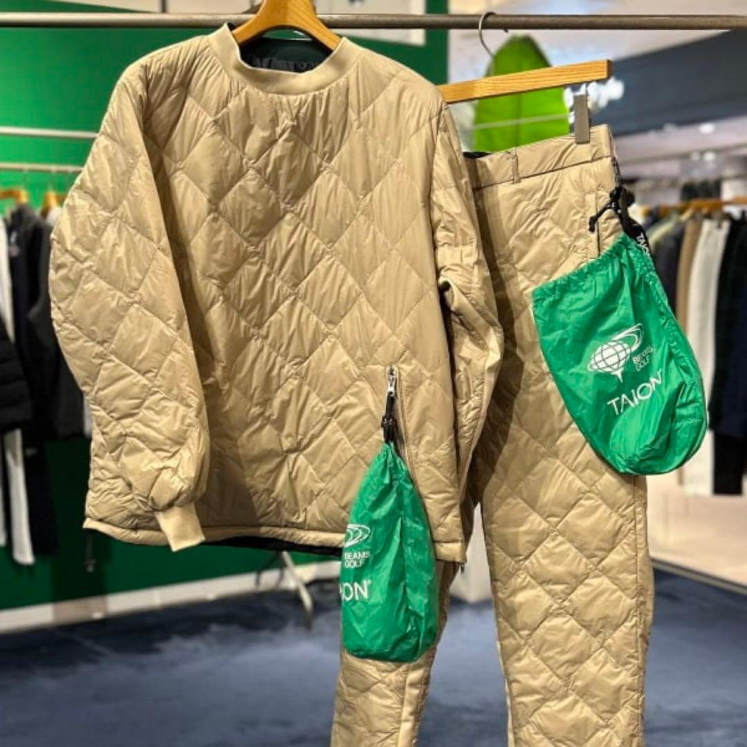 ビームスゴルフ　TAION コラボ　リバーシブル ダウン セットアップ　L