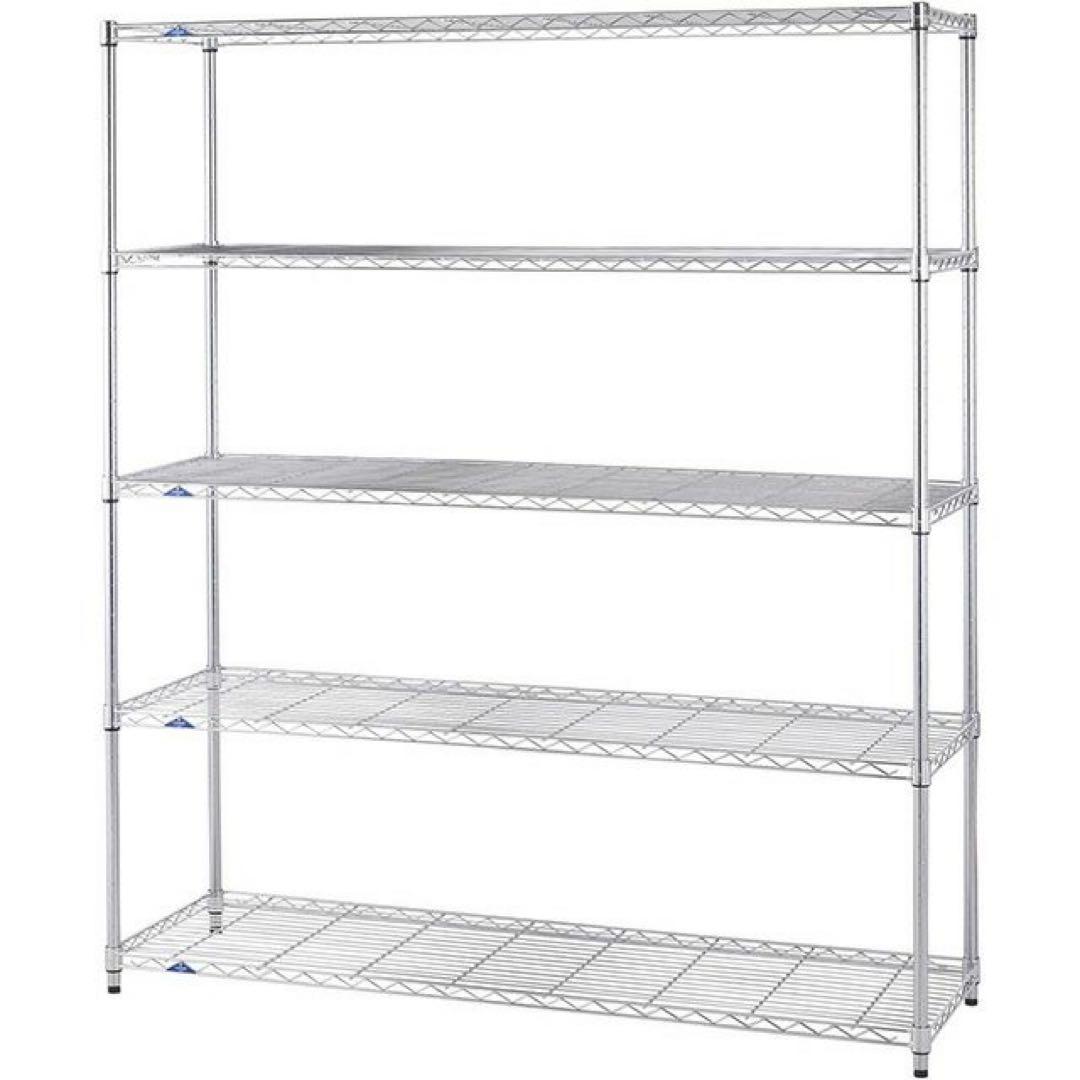 ルミナススチールラック　シルバー　大型5段 幅150cm
