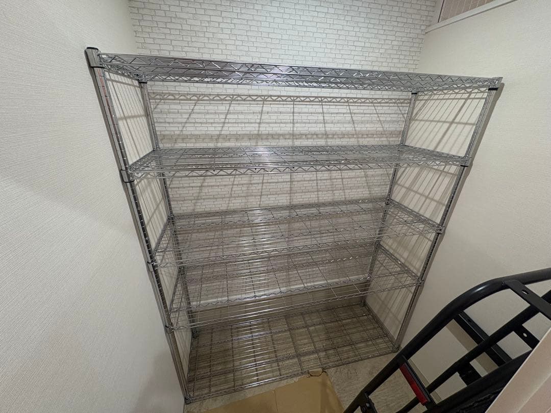 ルミナススチールラック　シルバー　大型5段 幅150cm