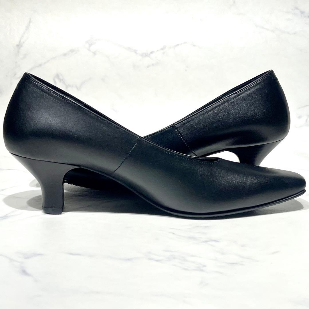 未使用級☆ワコール サクセスウォーク スクエアトゥ 5cmヒールパンプス 24D