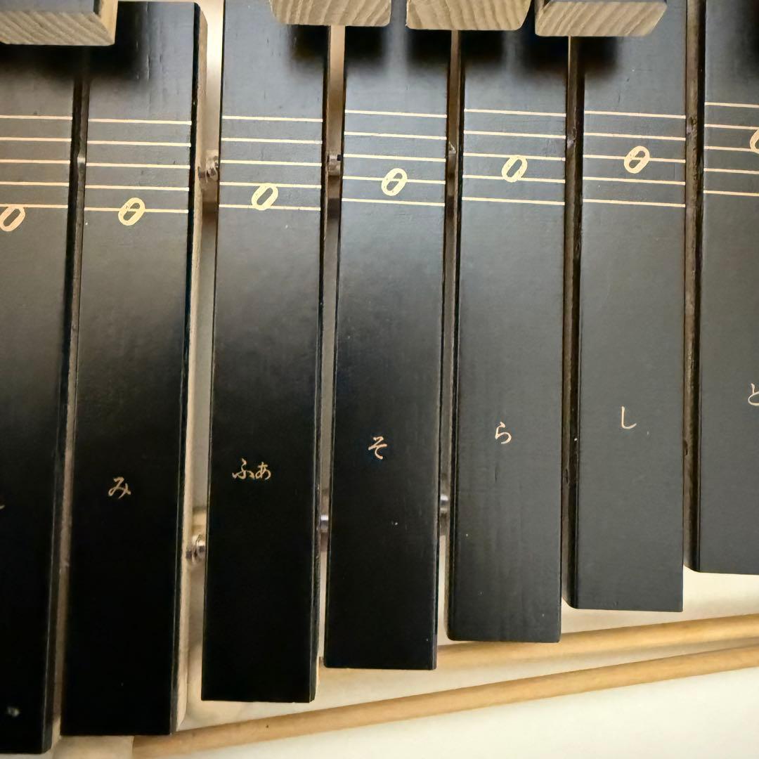 木琴 ゼンオン 紐交換済み 全音楽譜出版社 30音 半音 赤いキャリーバッグ付き