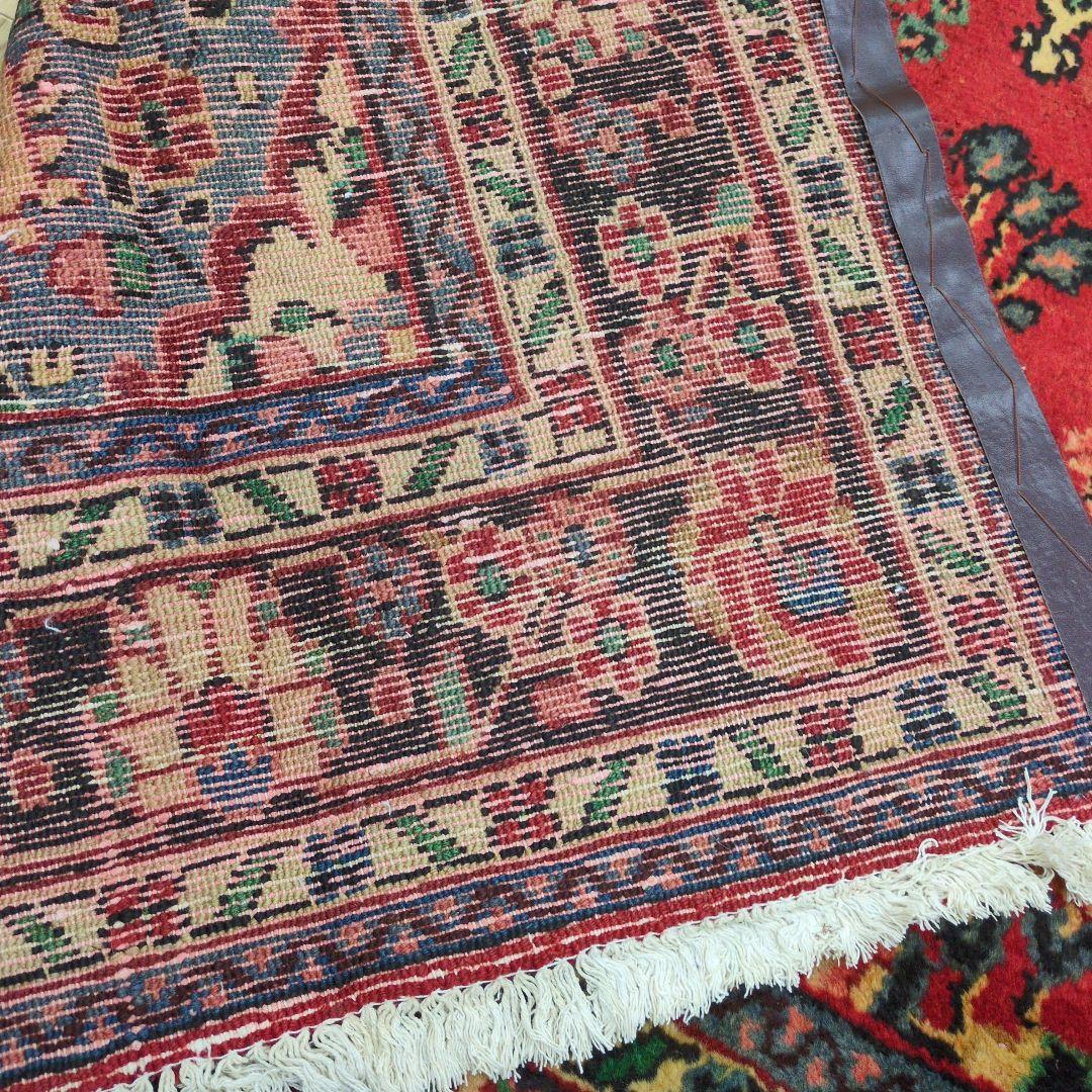 ペルシャ絨毯 298x210 手織り 美術品 草木染 ハマダン産クリーニング済み