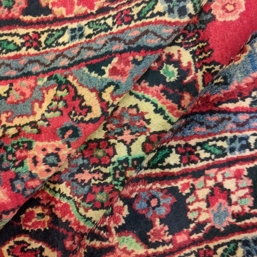 ペルシャ絨毯 298x210 手織り 美術品 草木染 ハマダン産クリーニング済み