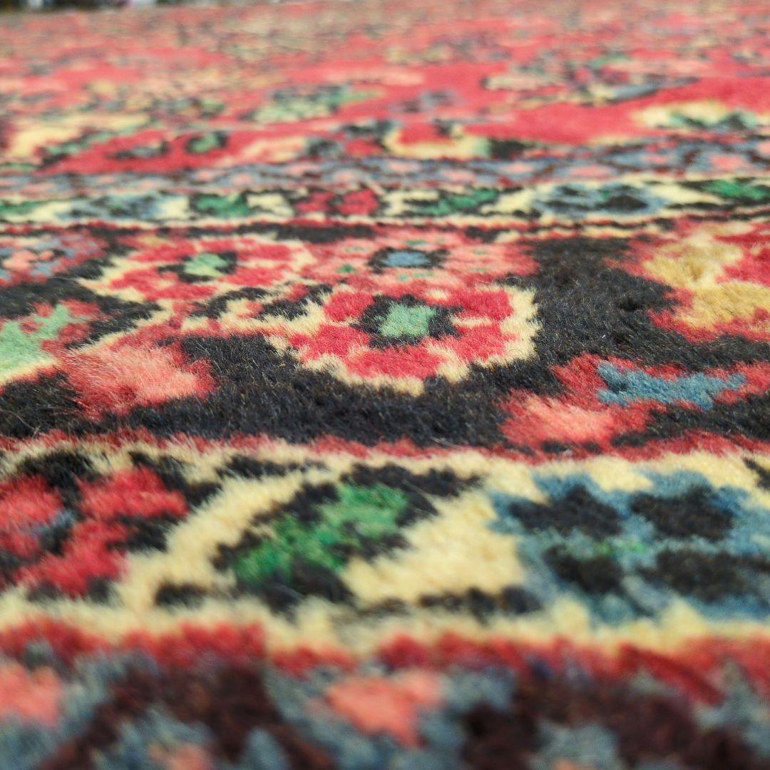 ペルシャ絨毯 298x210 手織り 美術品 草木染 ハマダン産クリーニング済み