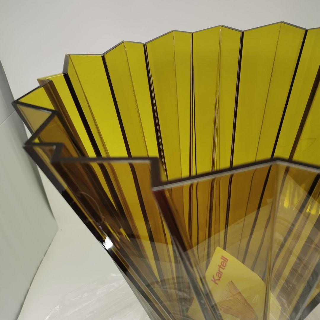 未使用 Kartell 花瓶 44cm 大型 イエロー系 フラワーベース