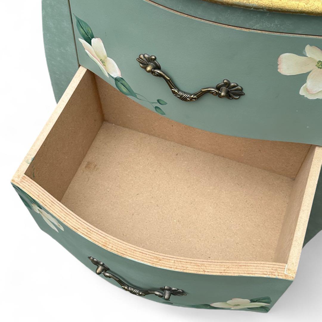 トールペイント ロココ調 コンソール サイドテーブル チェスト