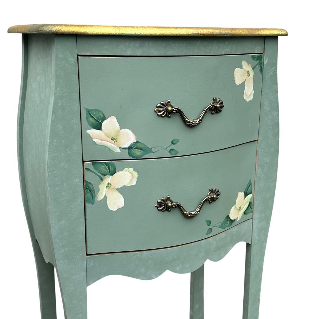 トールペイント ロココ調 コンソール サイドテーブル チェスト