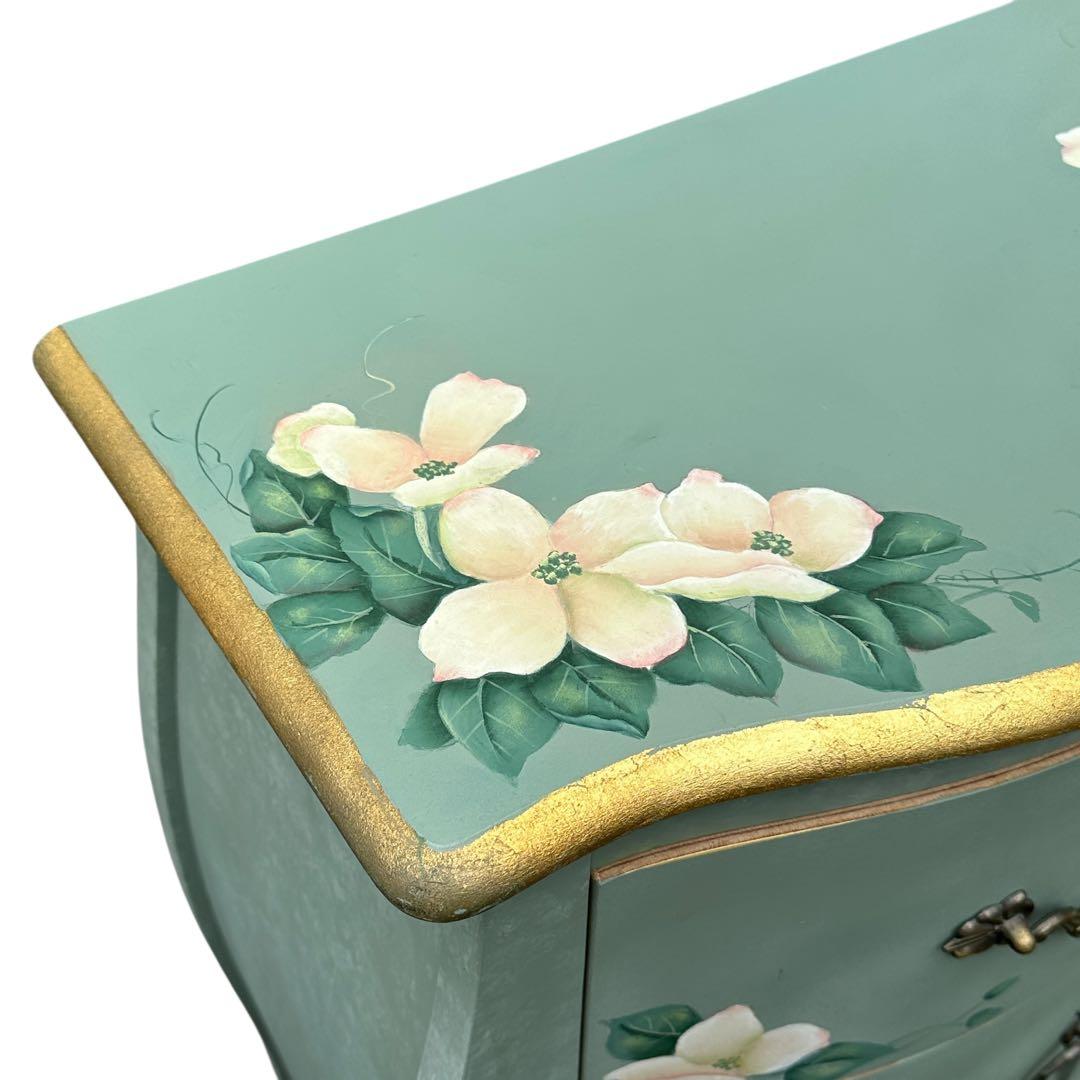 トールペイント ロココ調 コンソール サイドテーブル チェスト