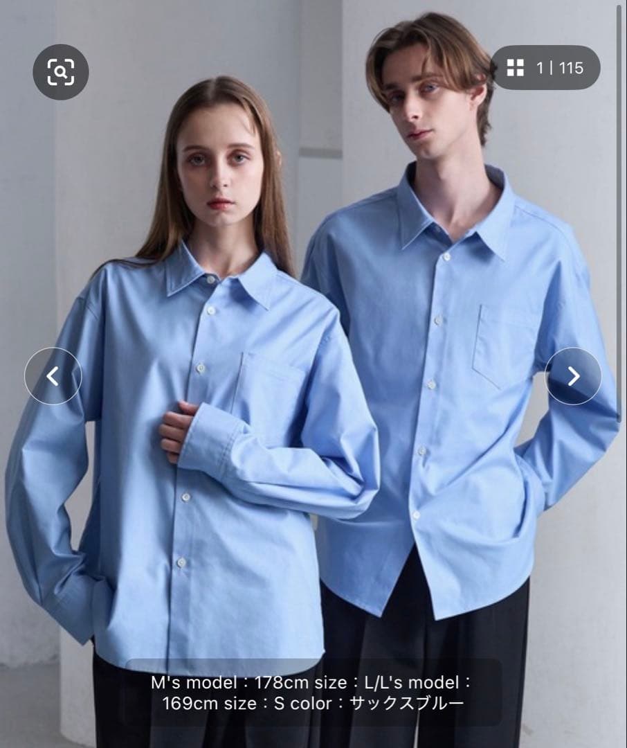 【CLEL】ロイヤルオックスフォード レギュラーカラーシャツ M