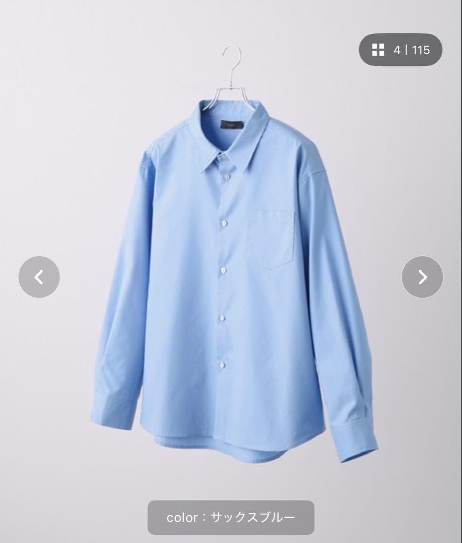 【CLEL】ロイヤルオックスフォード レギュラーカラーシャツ M