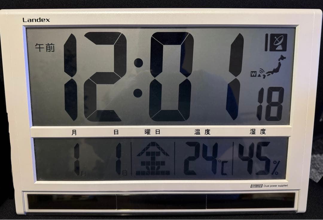 Landex デジタル時計 温度湿度計付き