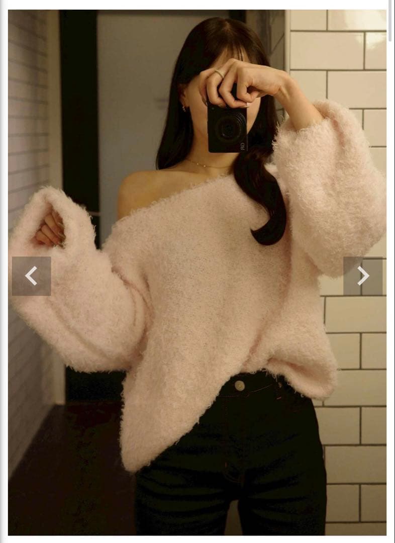 acym ミルキーカラーボリュームニット