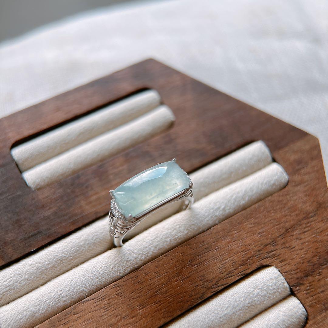 ミャンマー産天然本翡翠 リング シルバー925