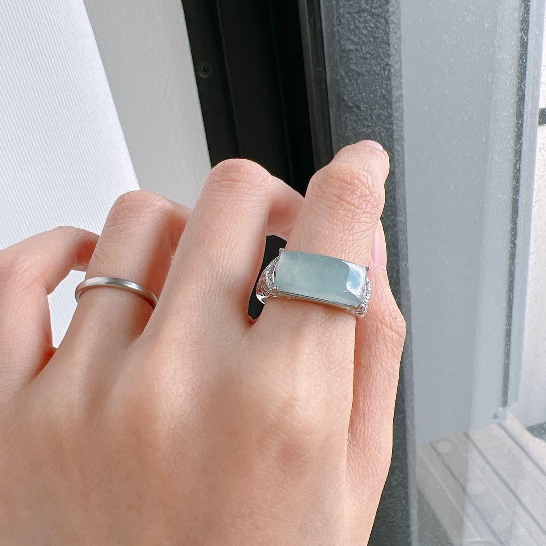 ミャンマー産天然本翡翠 リング シルバー925