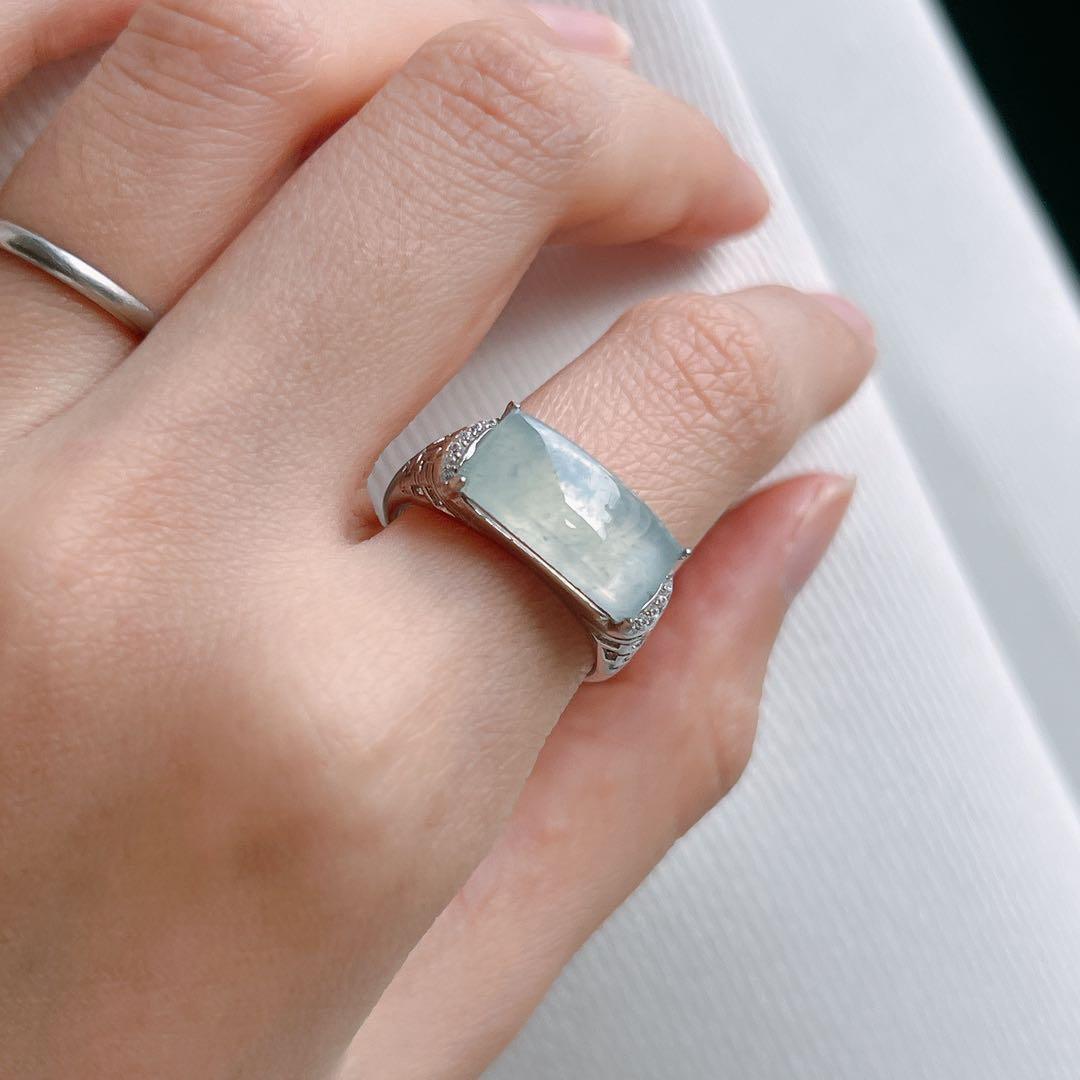 ミャンマー産天然本翡翠 リング シルバー925