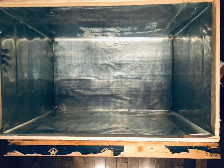 茶箱 昭和 レトロ アンティーク 古道具 ビンテージ 収納 ディスプレイ 送料込